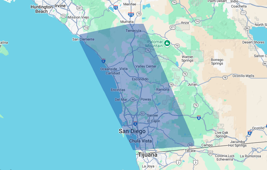 Service Area Map | All N1 Painting and Construction